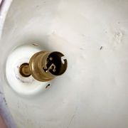 Suspension lampshade bell in vintage aluminum