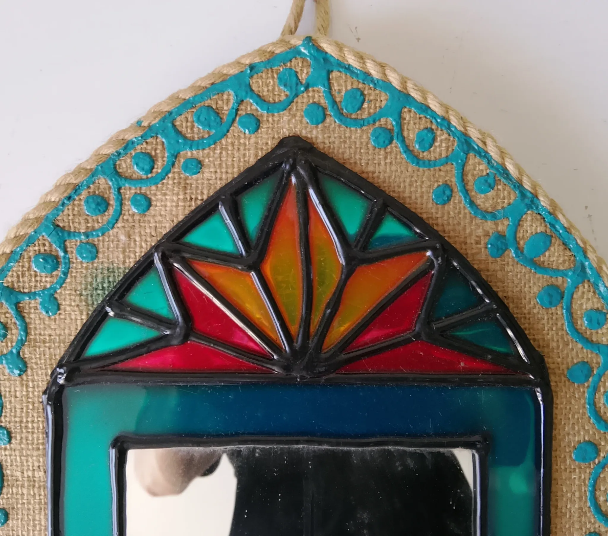 Traditional Iranian mirror in Orsi style