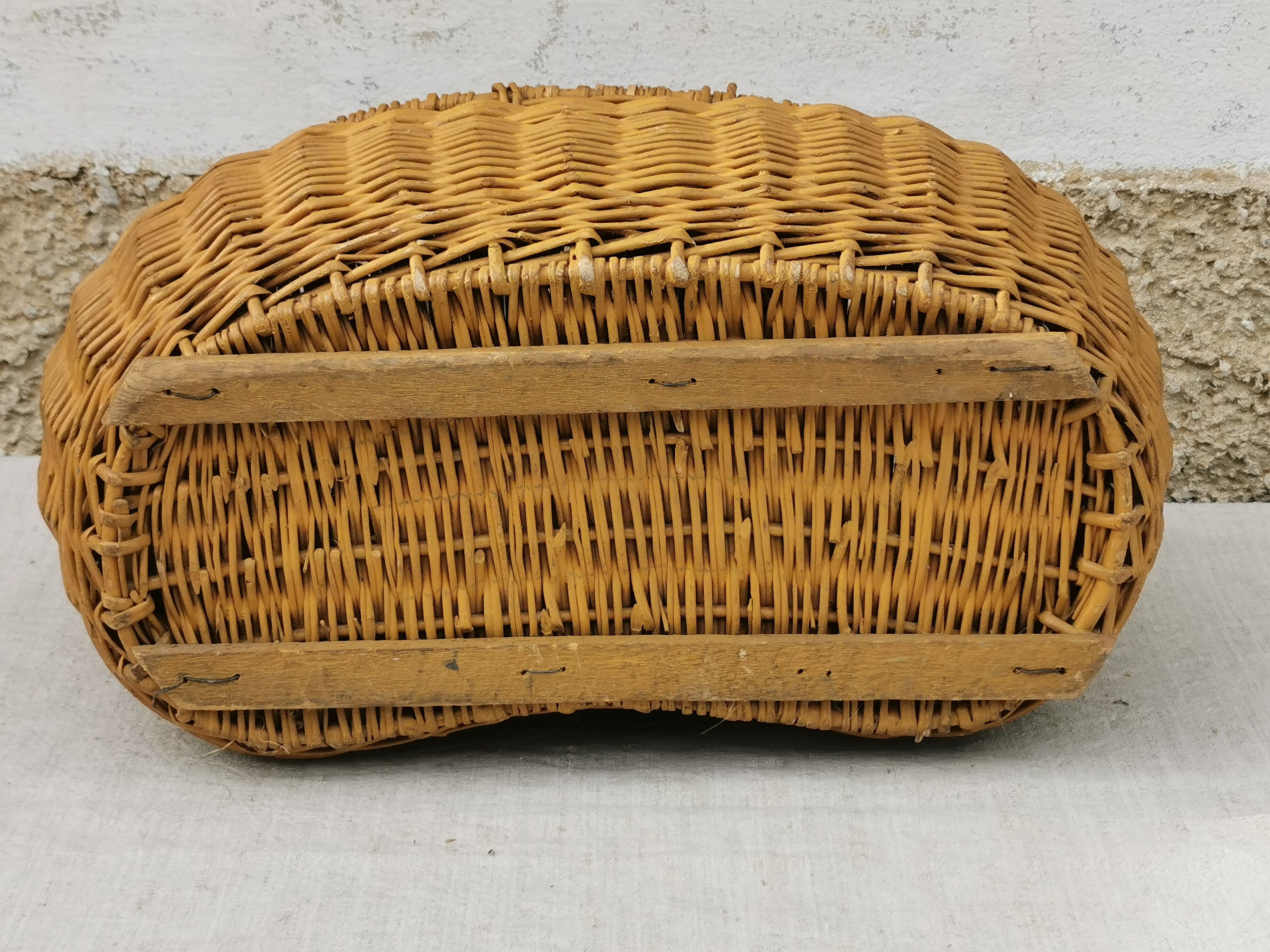 Panier vintage en rotin pour velo