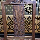 7 chaises art deco en noyer