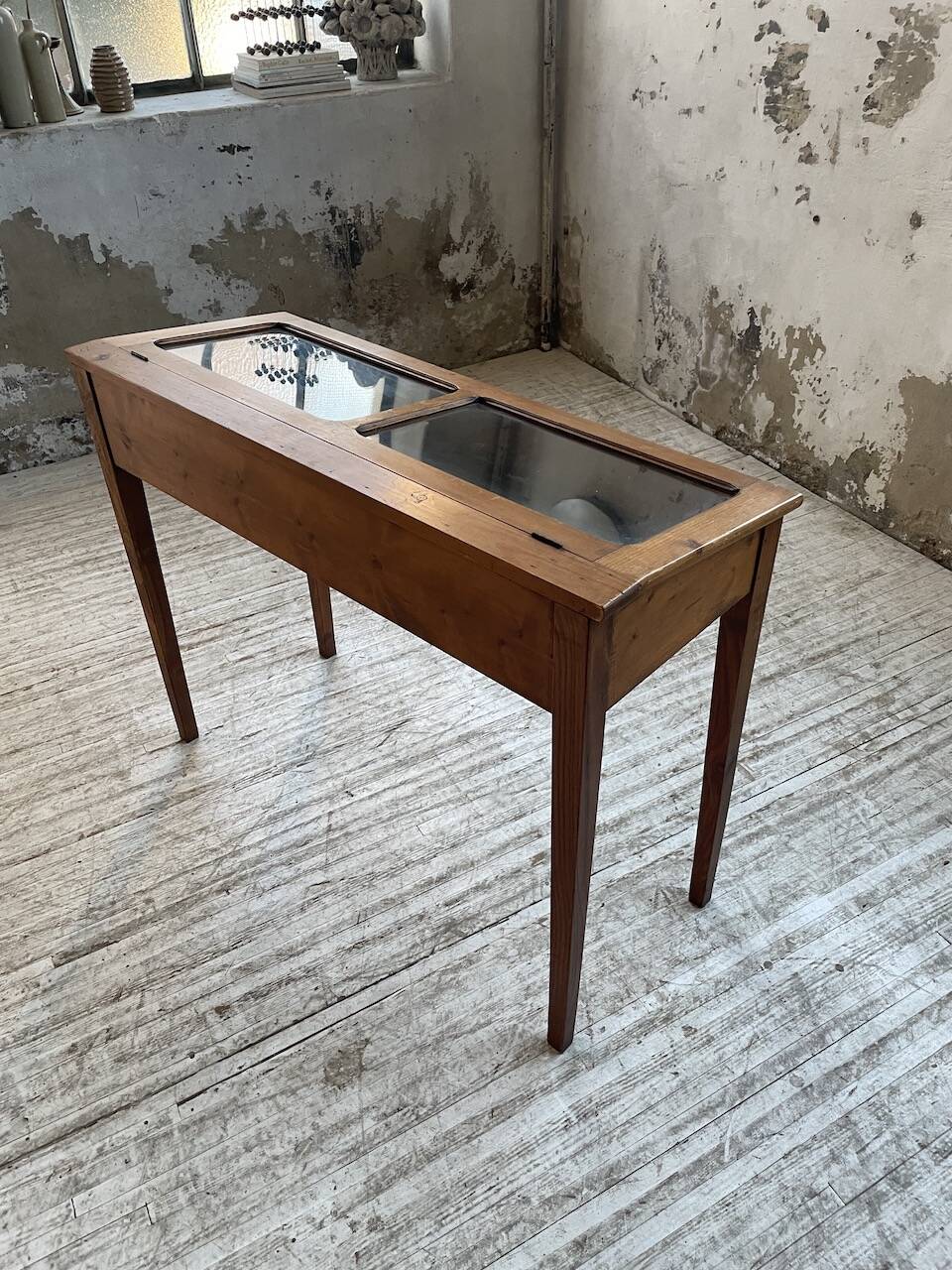 50s display cabinet side table