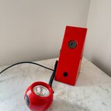 Vintage Space Age Red Magnetic Table Lamp by Brilliant Leuchten AG, Germany