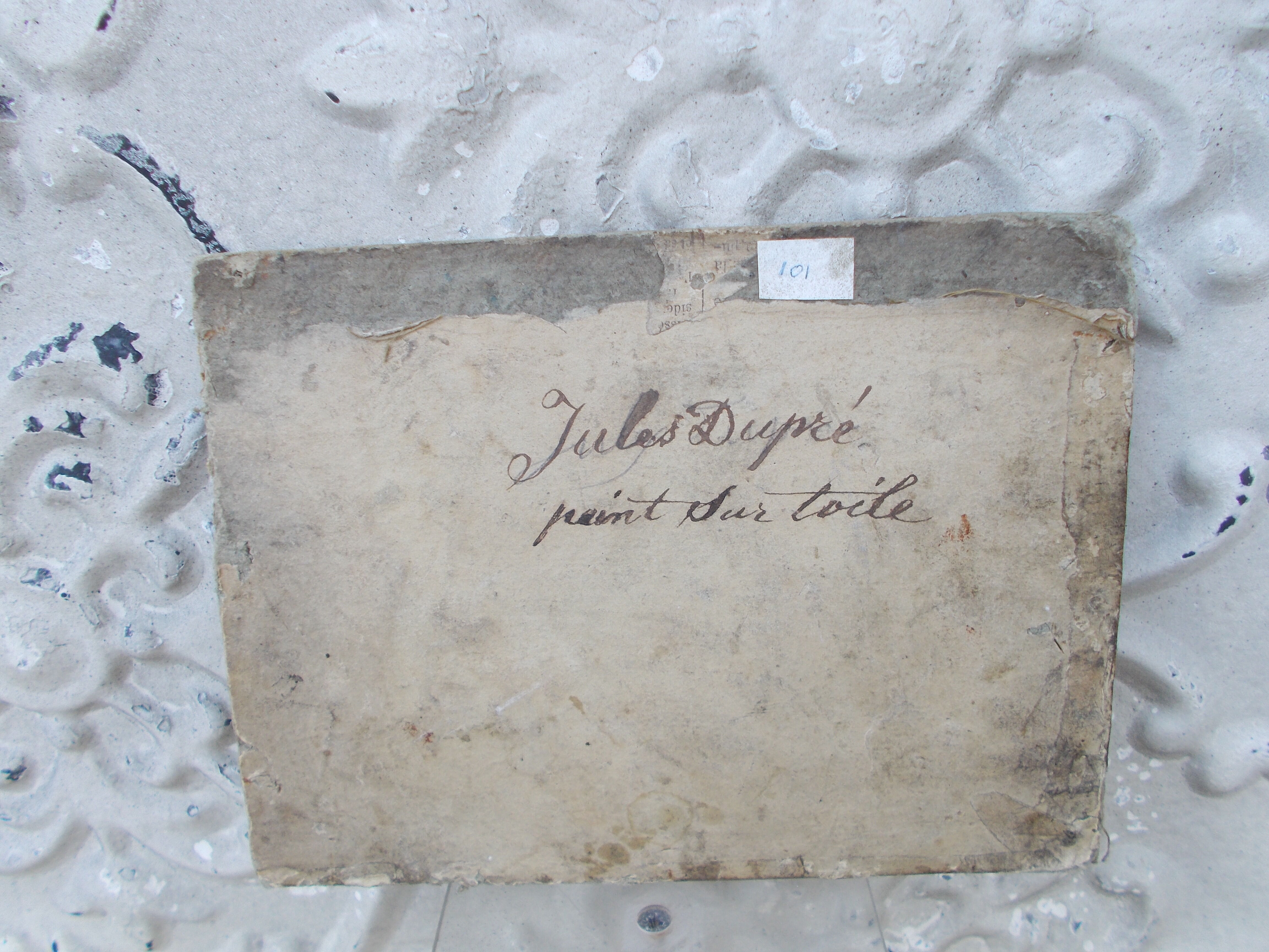 Old canvas painting by Jules Dupré