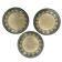 Set of 3 antique blue ironstone flat plates – PA Villa Salin
