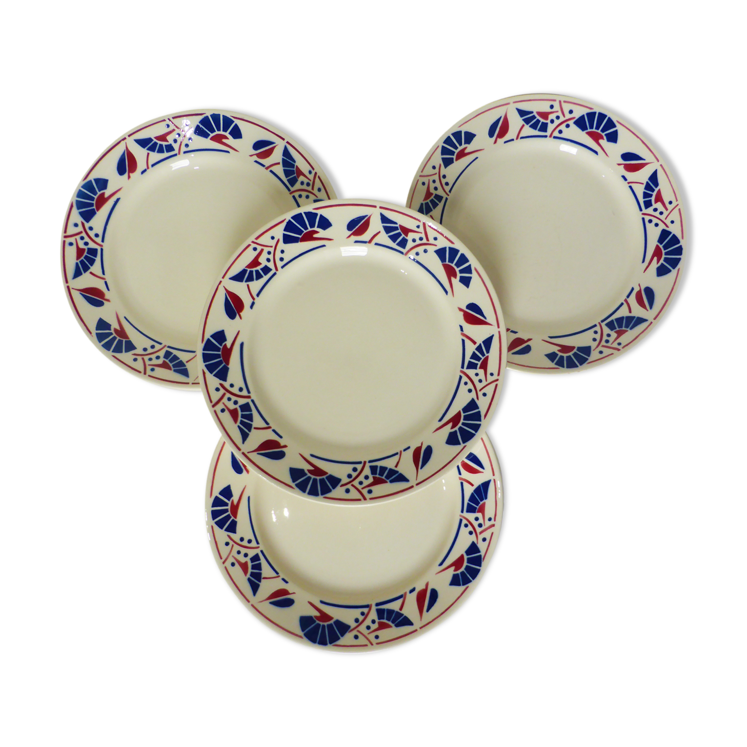 4 dessert plates of Badonviller model Mousmee 221009