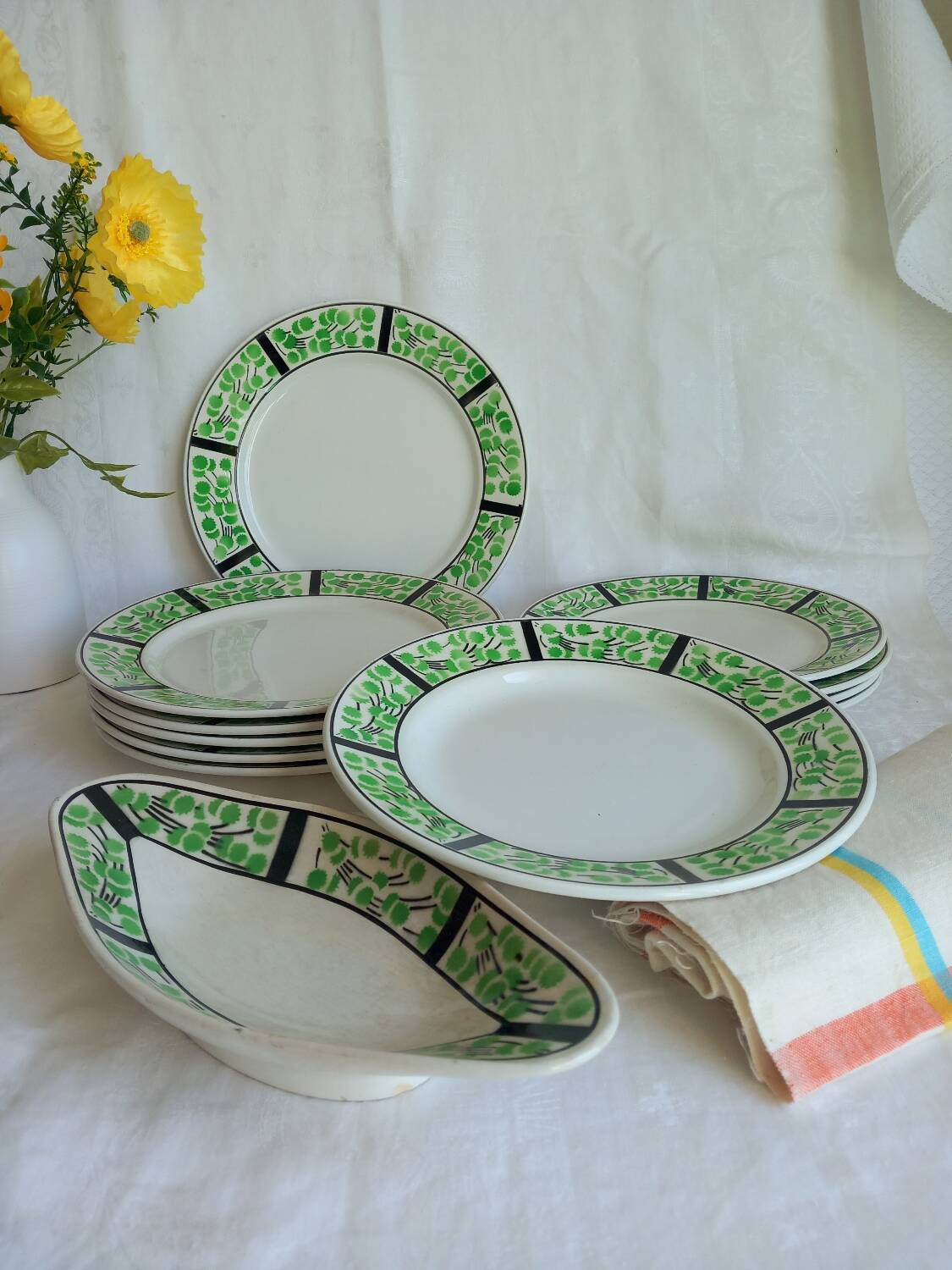 Old service Sarreguemines Digoin model Reinette Art