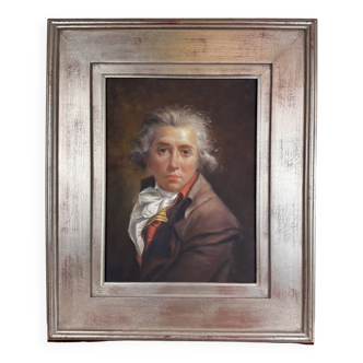 French school of the 20th century: Oil on canvas portrait of a young aristocrat