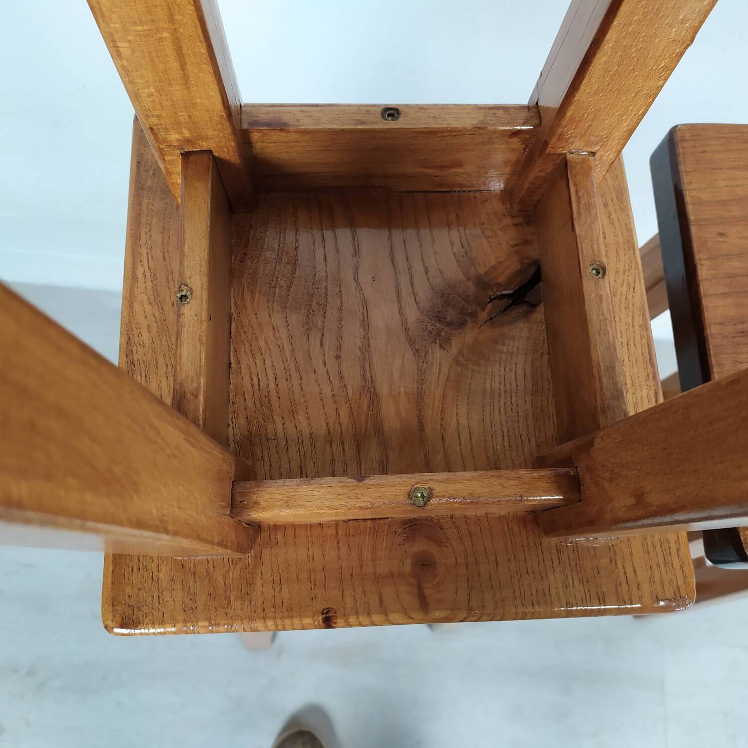 4 tabourets de bar bois vintage