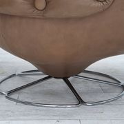 1970s, Scandinavian swivel chair, original condition, brown furniture leather.