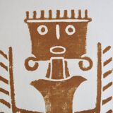 Original Pre-Columbian print, 1960s