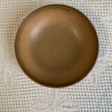 Longchamp glazed stoneware salad bowl, dating from the 1970s, in brown tones