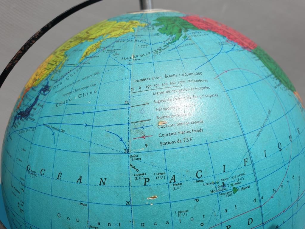 World Map globe taride maps 1969