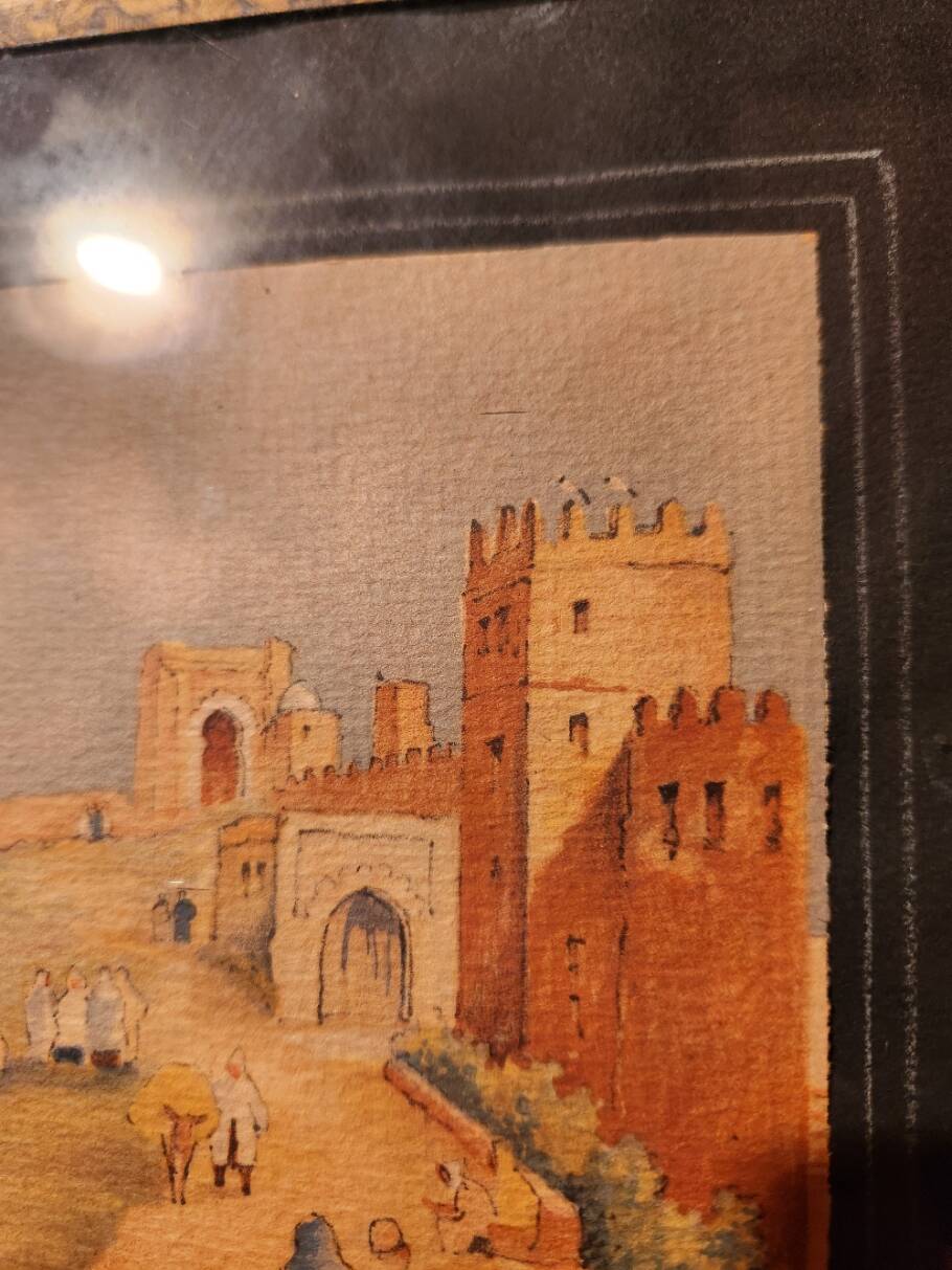 Orientalist watercolour signed Henri Noizeux