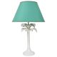 Lampe de table en faux bambou arbre de palmier blanc Tommaso Barbi, Italie, années 1970