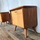 Pair of night table feet compass bedside end of vintage sofa old 1950 1960 retro