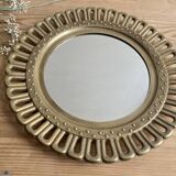 Miroir soleil / fleur laiton vintage