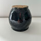 Navy blue stoneware pot
