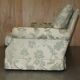 Pair of Howard & Son's style sofas in floral patterned silk blend.