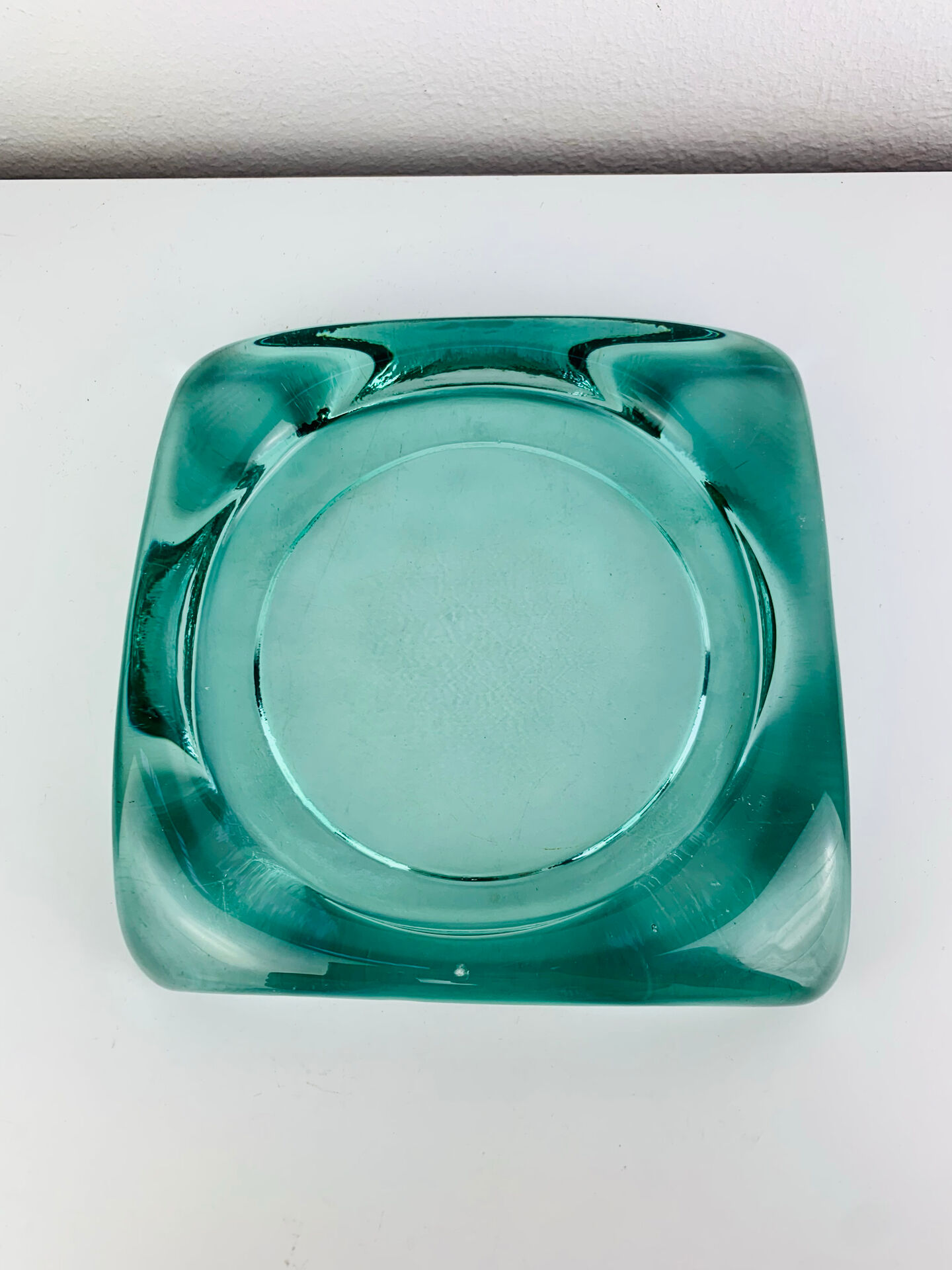 Vide poche ou cendrier Saint Gobain, pavé de verre, années 60