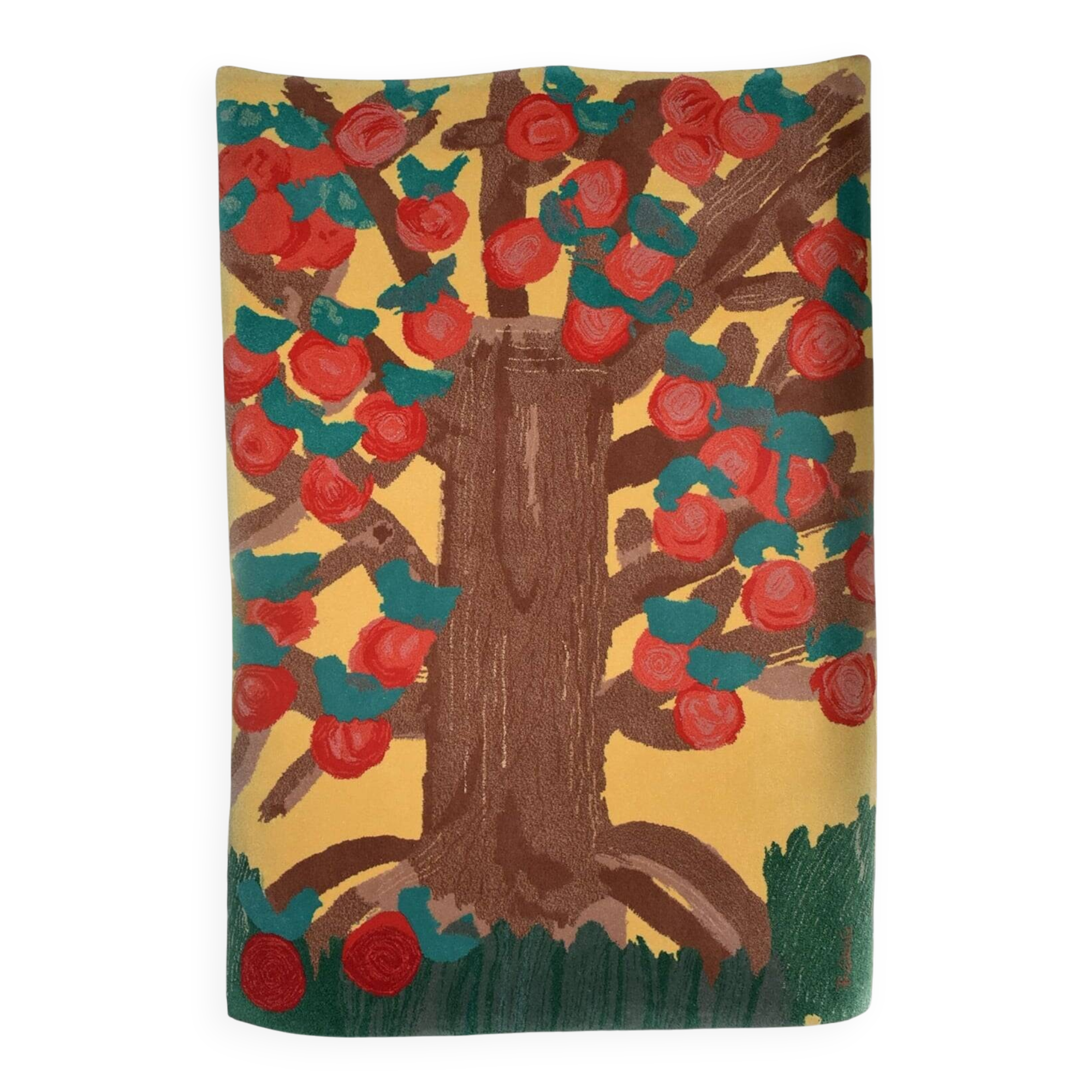 Tisca Tiara "Apfel Baum" Hand Tufted Rug by Frederic, France 1980s