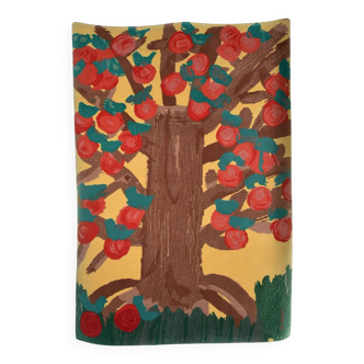 Tapis tufté main Tisca Tiara « Apfel Baum » par Frédéric, France, années 1980