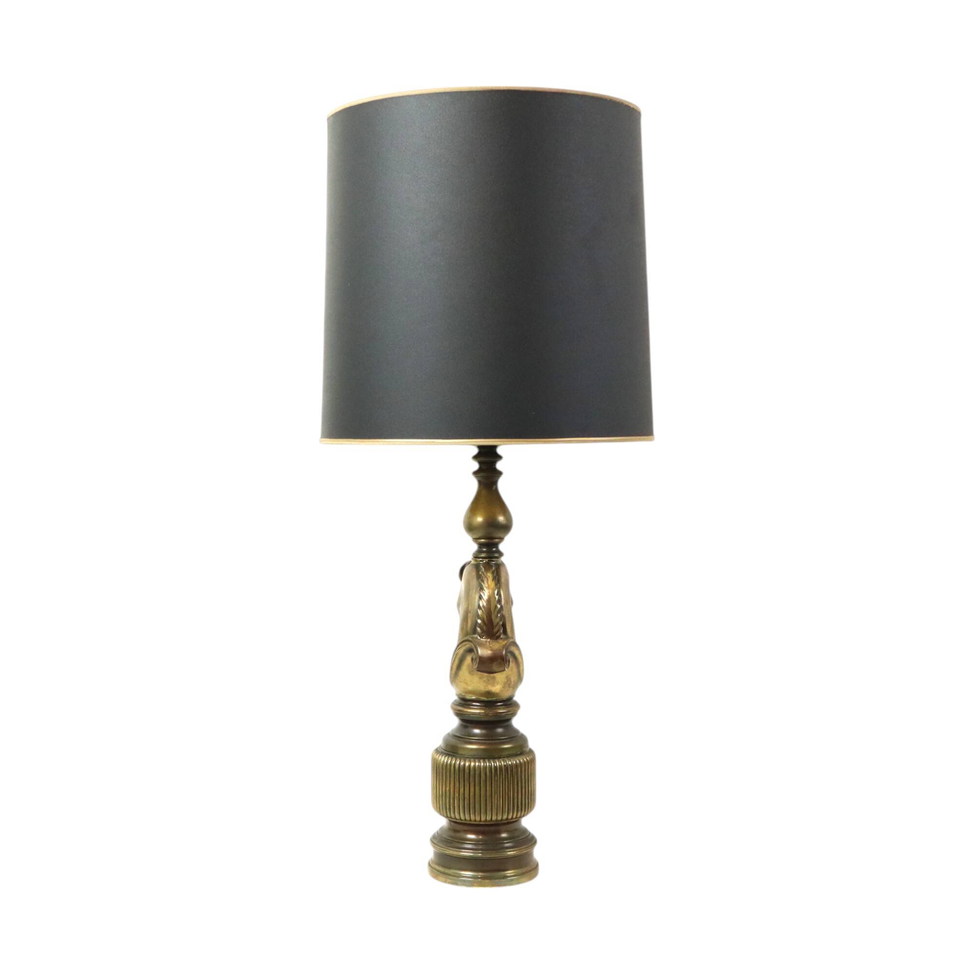 Lusterie Deknudt Vintage Horse Head Table Lamp XL Brass