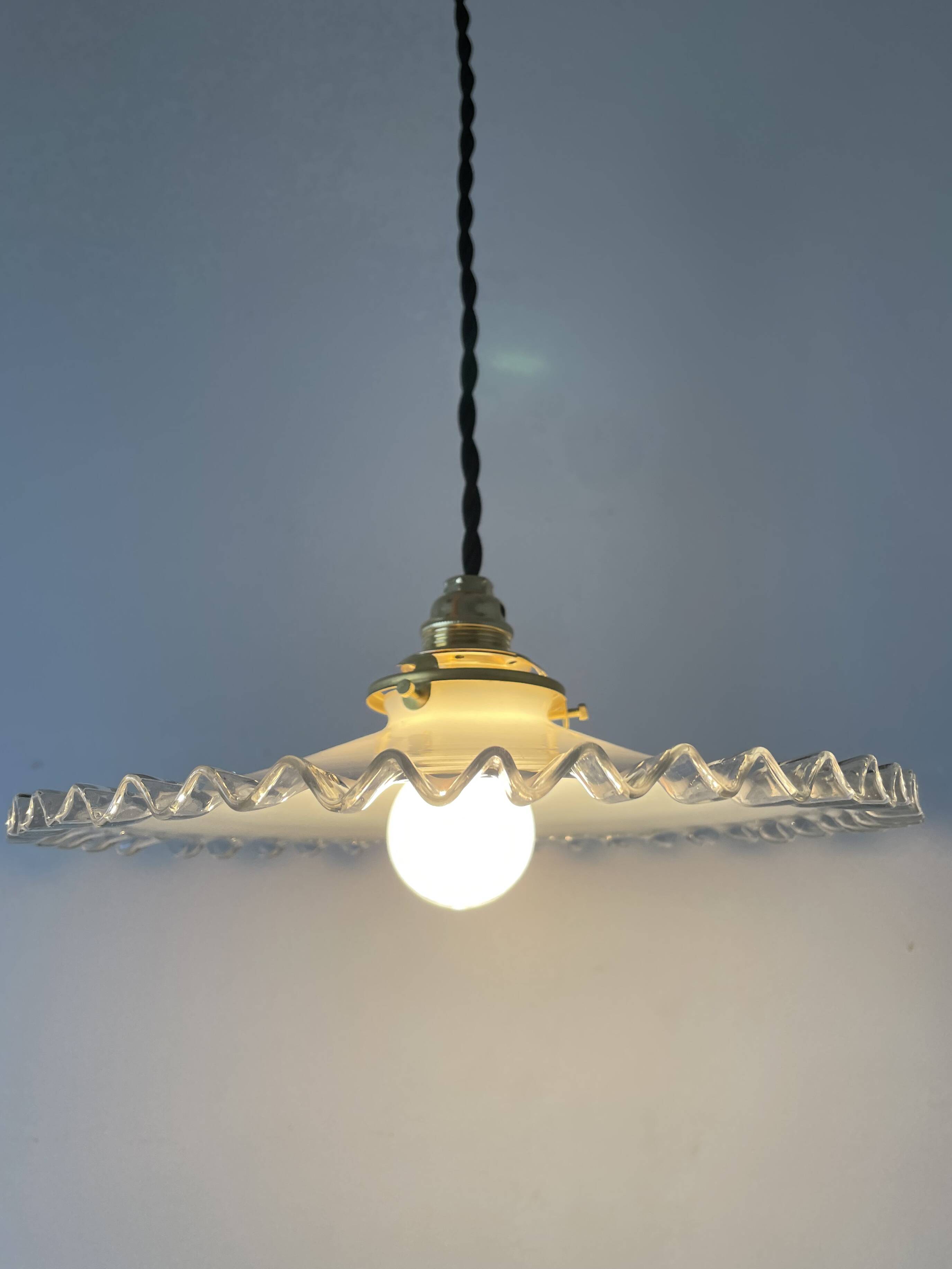 Old opaline pendant light