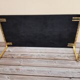 Metal and wood coffee table