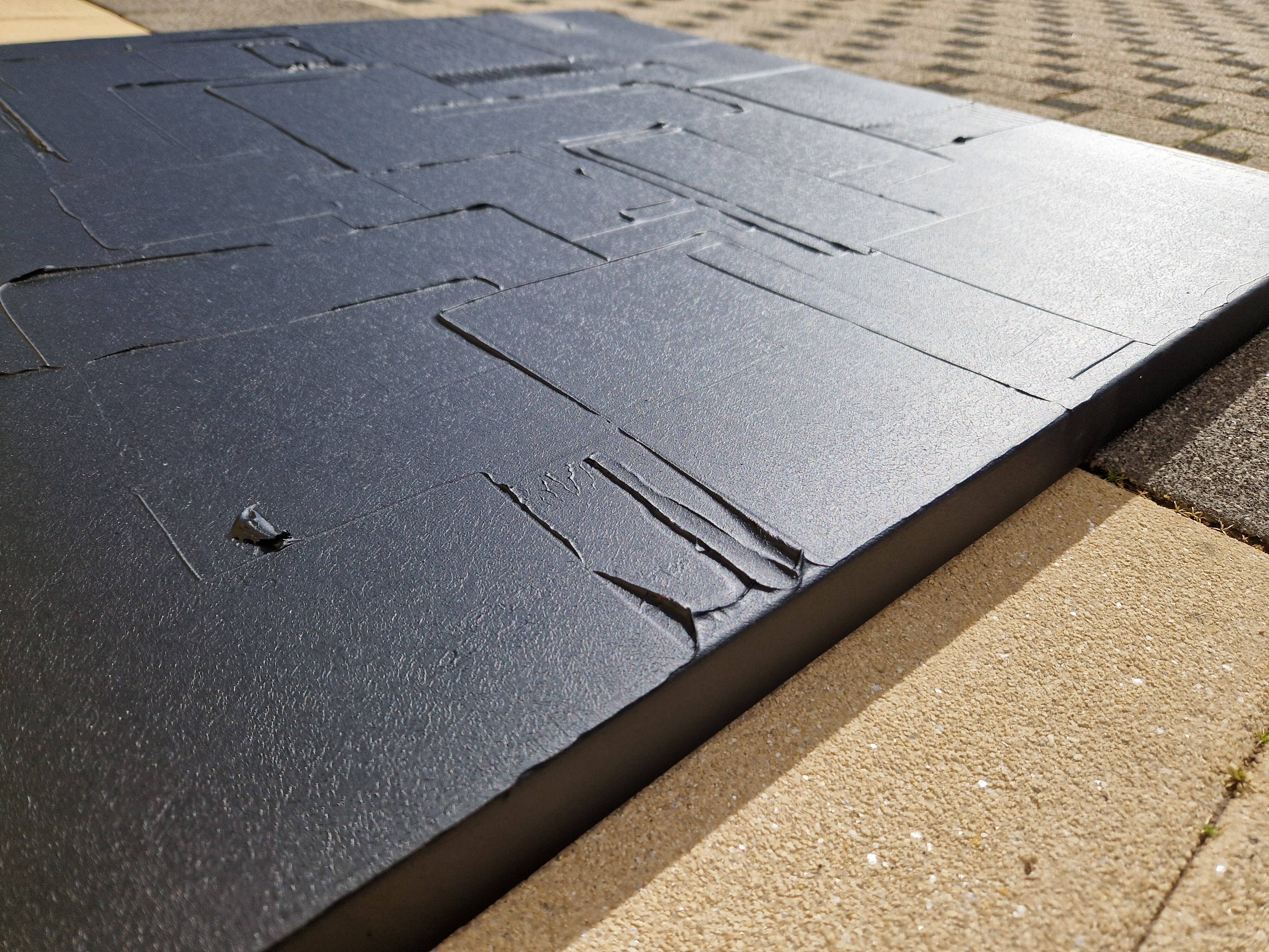 Minimalist monochrome abstract painting black