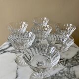 Coupes à dessert en cristal