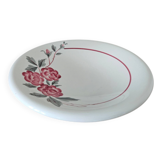 Antique fruit bowl on a pedestal in Sarreguemines earthenware.