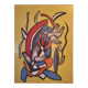 A gouache by Fernand Léger, the birds on a yellow background.