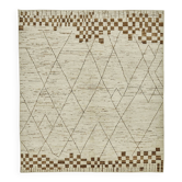 Handwoven Tribal One of a Kind 259 cm x 293 cm Beige Wool Carpet