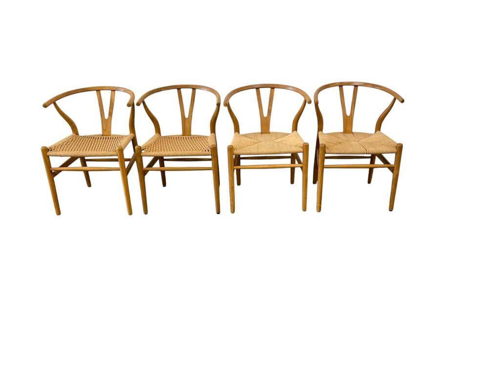 Set of 4 Scandinavian solid wood chairs