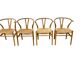Set of 4 Scandinavian solid wood chairs