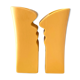 Vase sélection vases « Faces » jaune, ensemble de 2 vases en céramique, années 90