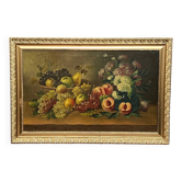 Josef Mansfeld (1819-1894). Still life with flowers and fruit.