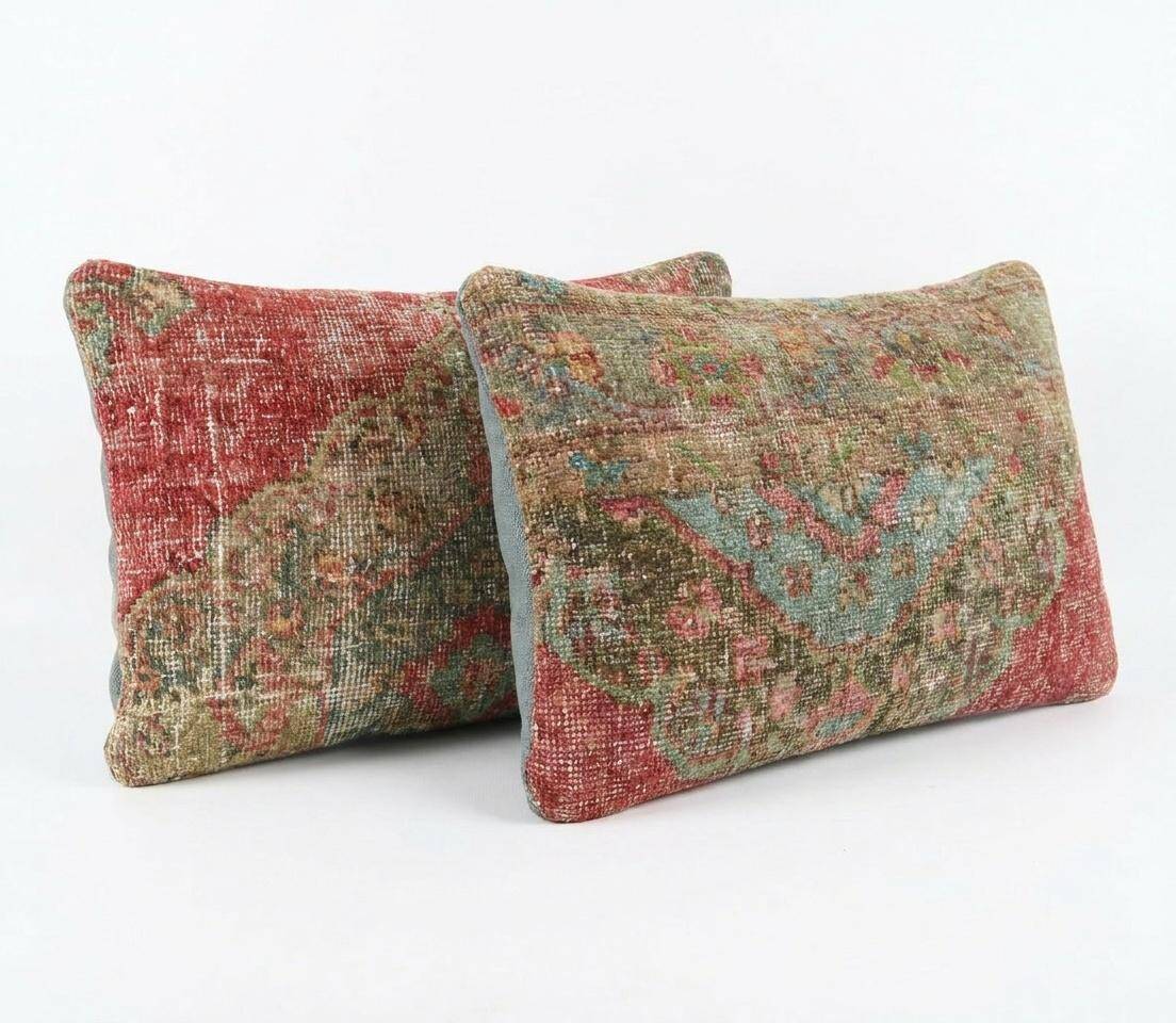 Set of 2 vintage Turkish cushion covers 41x61 cm