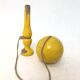 Vintage bilboquet in wood, yellow, 1960