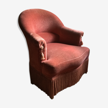 Armchair Toad velvet rose.