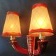 Ceramic wall lamp with Art Deco shades