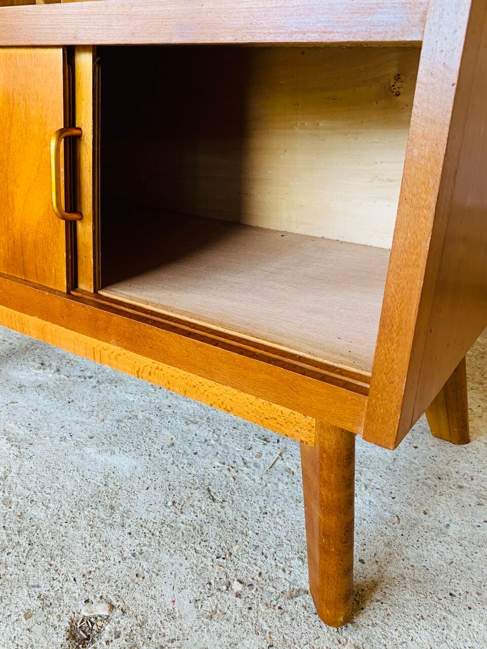 Vintage secretary on feet compass Scandinavian style, circa 50's