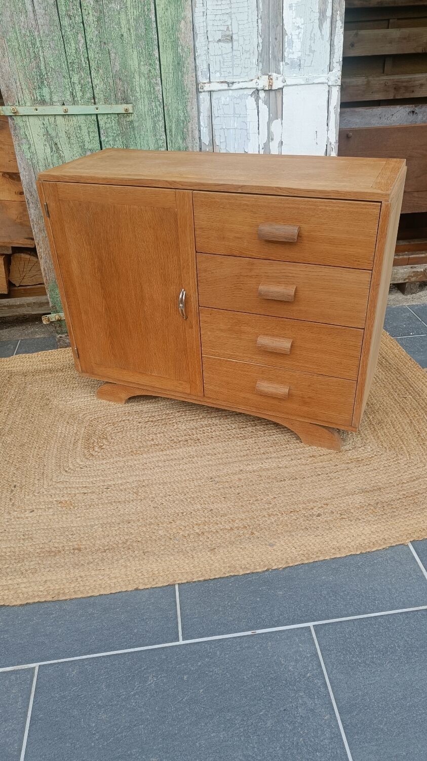 Vintage wooden sideboard – 4 drawers and cupboard