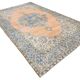 7x12 Peach & Blue Vintage Classic Antique Area Rug, 219x354Cm