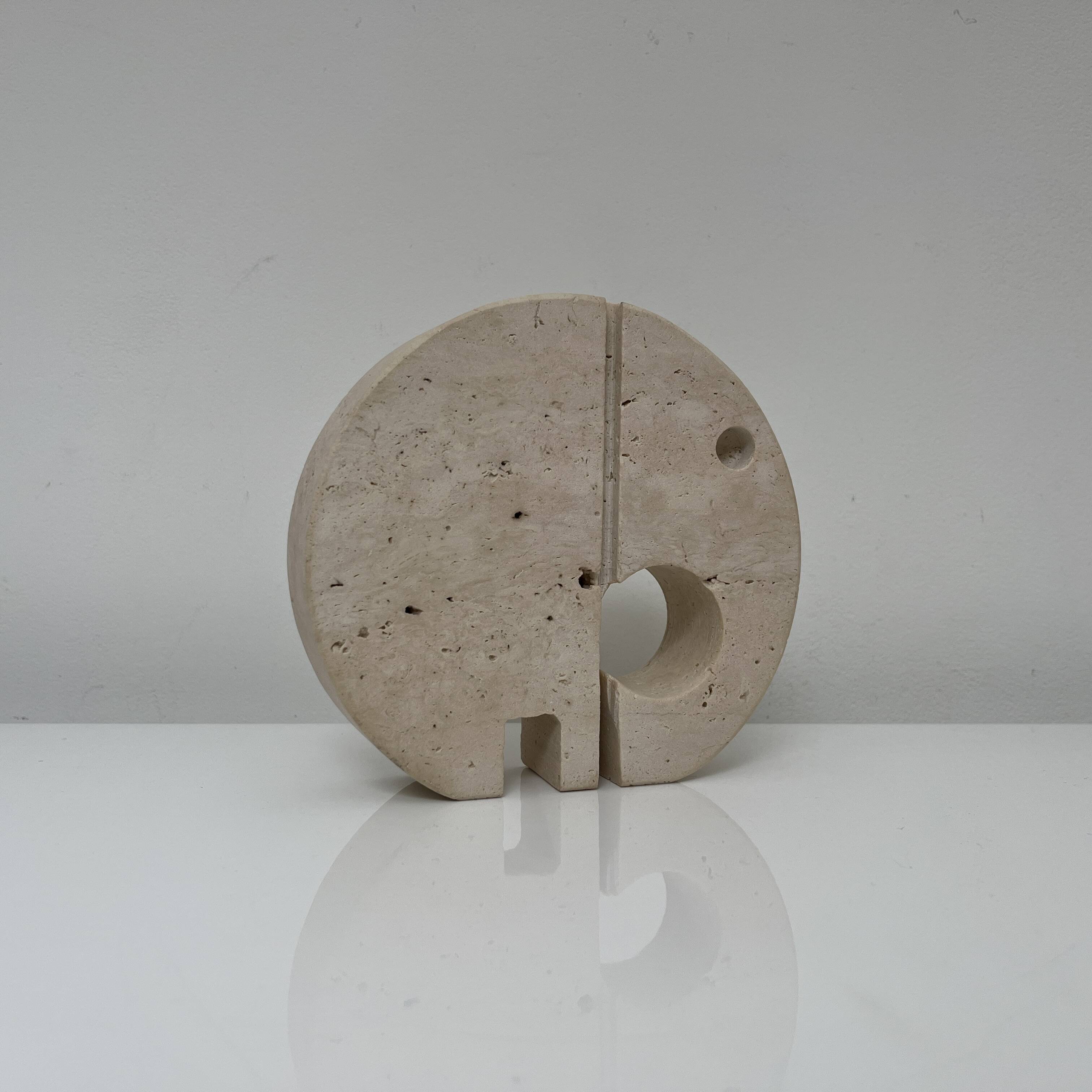Elephant in travertine Fratelli Mannelli Italy 1970s