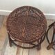 1960s plant holders series in rattan