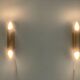 Pair of brass wall lights with Italian mid-century design, 1960, Italy.
