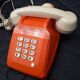 Vintage orange phone S63 Socotel keyboard