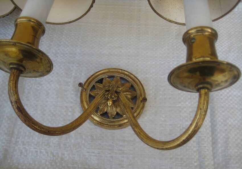 Pair of brass wall light 1920