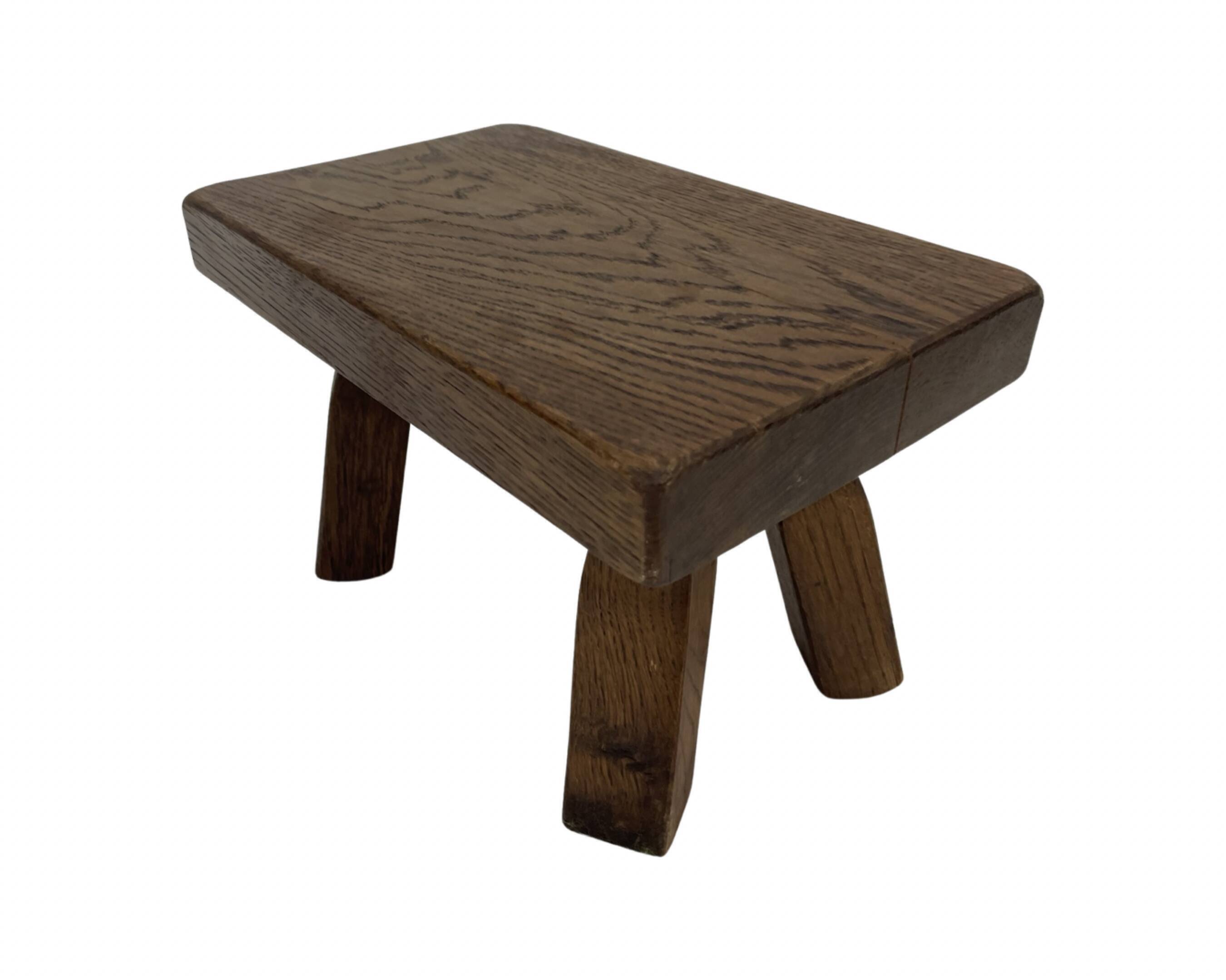 Vintage footstool stool minimalist brutalist